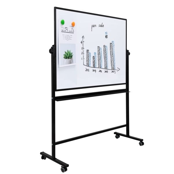TABLA WHITEBOARD MAGNETIC MOBIL 90*120 CM RAMA ALUMINIU DELI – poza 2