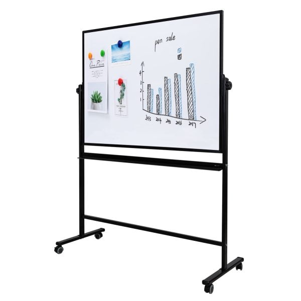 TABLA WHITEBOARD MAGNETIC MOBIL 90*120 CM RAMA ALUMINIU DELI – poza 3