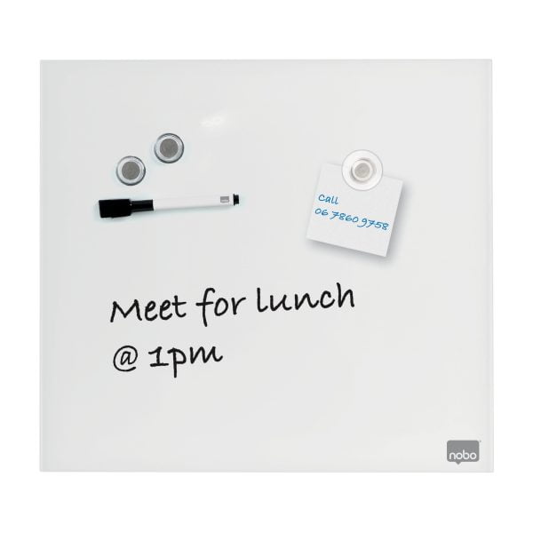 TABLA WHITEBOARD MAGNETIC STICLA 30*30 CM+ACCESORII DIAMOND NOBO – poza 2