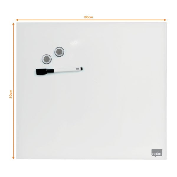 TABLA WHITEBOARD MAGNETIC STICLA 30*30 CM+ACCESORII DIAMOND NOBO – poza 3