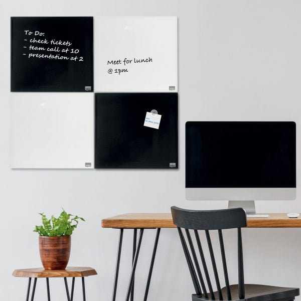 TABLA WHITEBOARD MAGNETIC STICLA 45*45 CM+ACCESORII DIAMOND NOBO – poza 2