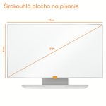 TABLA WHITEBOARD MAGNETIC WIDESCREEN 32"(721*411MM) NANO CLEAN NOBO – poza 3