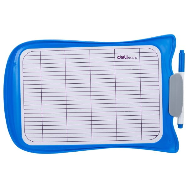 TABLA WHITEBOARD SCOLAR CU RAMA PLASTIC 30*21CM DELI – poza 2