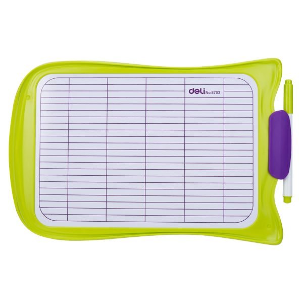 TABLA WHITEBOARD SCOLAR CU RAMA PLASTIC 30*21CM DELI – poza 3