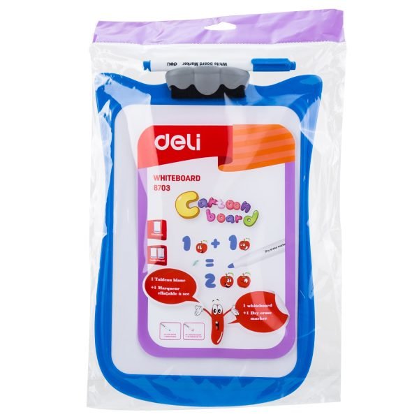 TABLA WHITEBOARD SCOLAR CU RAMA PLASTIC 30*21CM DELI – poza 4