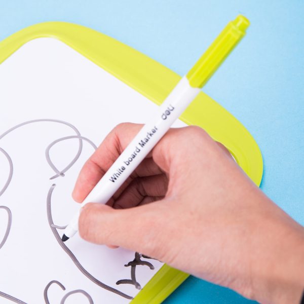 TABLA WHITEBOARD SCOLAR CU RAMA PLASTIC 30*21CM DELI – poza 5