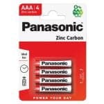 Baterie Panasonic AAA R3 1,5V zinc carbon R03RZ/4BP set 4 buc. – poza 1