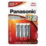 Baterie Panasonic Pro Power AAA R3 1,5V alcalina LR03PPG/6BP set 6 buc. – poza 1