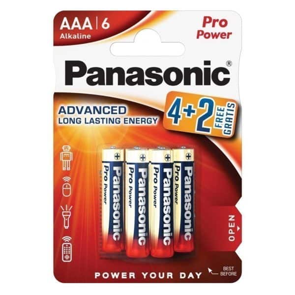 Baterie Panasonic Pro Power AAA R3 1,5V alcalina LR03PPG/6BP set 6 buc. – poza 1