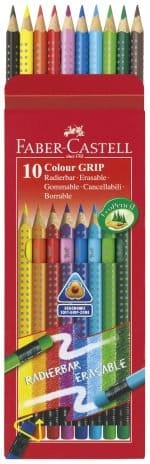 CREIOANE COLORATE 10 CULORI CU GUMA GRIP 2001 FABER-CASTELL – poza 4