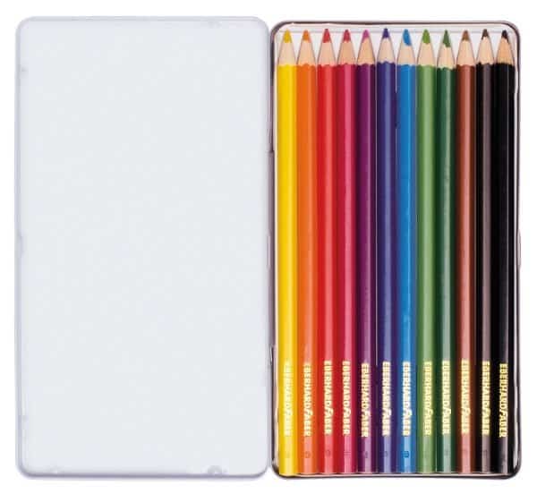 CREIOANE COLORATE 12 CULORI CUTIE METAL EBERHARD FABER – poza 2