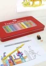 CREIOANE COLORATE 12 CULORI CUTIE METAL-2 FABER-CASTELL – poza 2