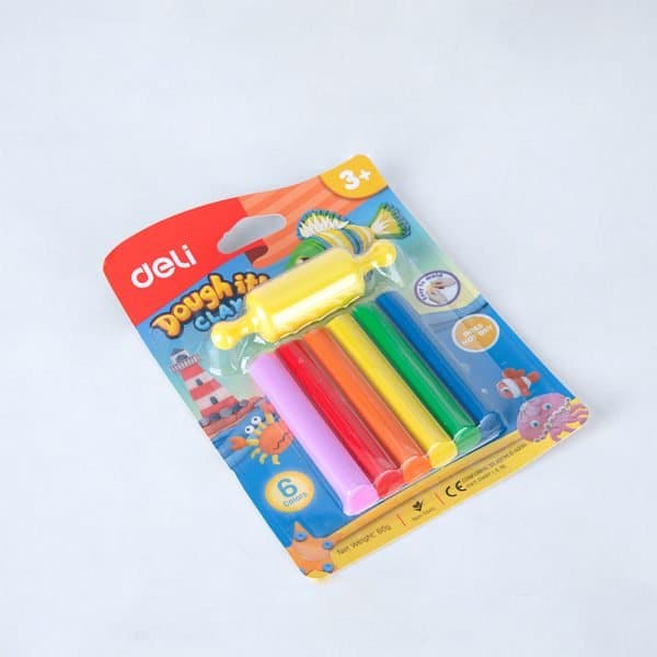 PLASTILINA 6 CULORI 60G + FORMA MODELAJ DELI – poza 2