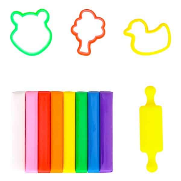 PLASTILINA 8 CULORI 100G + FORME MODELAJ DELI – poza 2
