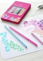 SET CADOU 12 CREIOANE COLORATE SPARKLE FABER-CASTELL – poza 2