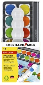 ACUARELE 12 CULORI DETASABILE + PALETA+TUB ALB EBERHARD FABER – poza 1