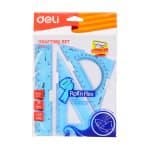SET GEOMETRIE 3 PIESE FLEXIBIL COLOR E6204 DELI – poza 1