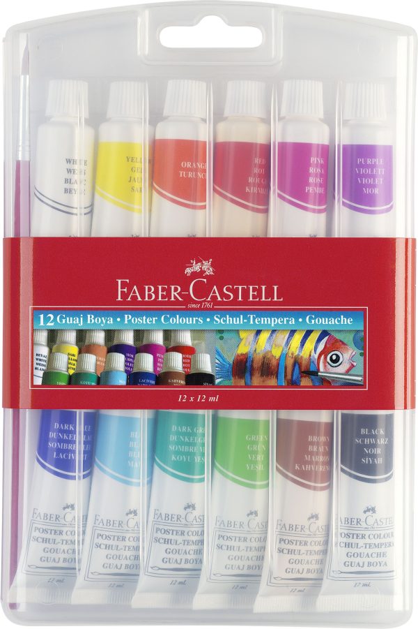 TEMPERA 12 CULORI 12 ML FABER-CASTELL – poza 1