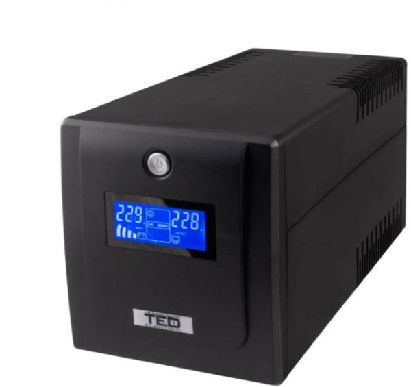 UPS cu 4 Prize Schuko 1600 VA, 900W, LCD TED DZ088393 – poza 1