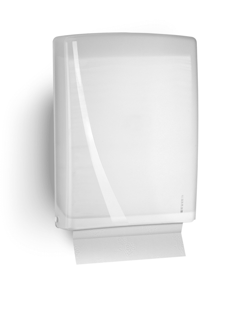 Dispenser din plastic pentru prosoape de hartie Z Fold 400 coli Alb – poza 1