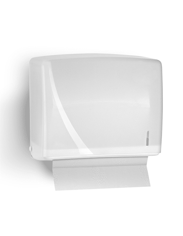 Dispenser din plastic pentru prosoape de hartie CV 200 coli Alb – poza 1