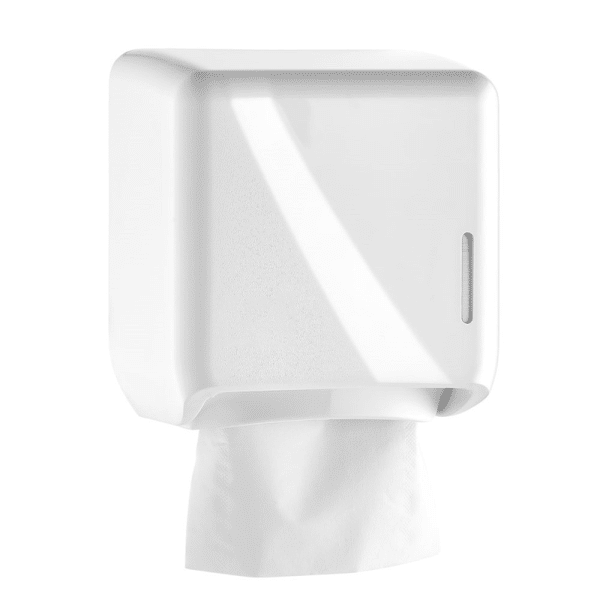 Dispenser din plastic pentru hartie igienica pliata bulk 250 coli Alb – poza 1