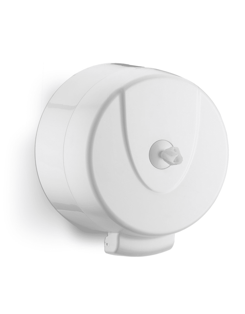 Dispenser din plastic de hartie igienica cu derulare centrala Alb – poza 1