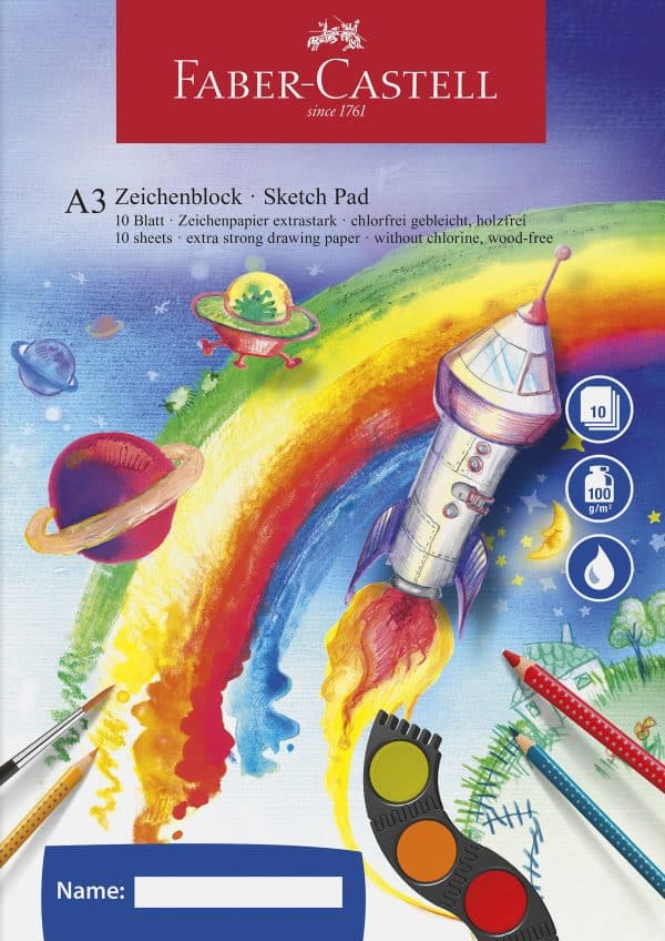 BLOC DESEN A3 10 FILE 100G/MP FABER-CASTELL – poza 1
