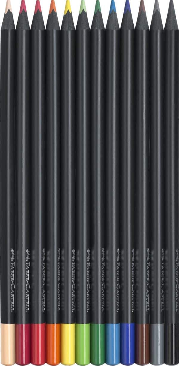 CREIOANE COLORATE 12 CULORI BLACK EDITION FABER-CASTELL – poza 3