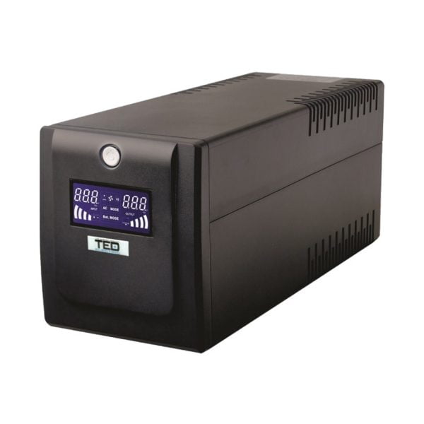UPS cu 4 Prize Schuko 1100 VA, 600W, LCD TED DZ088391 – poza 1
