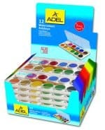 ACUARELE 12 CULORI 24MM CU PENSULA ECONOMY ADEL – poza 3