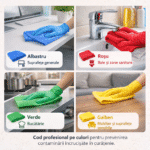 Lavete din microfibră albastre 40×40 cm, set 5 bucăți | SMR – poza 4