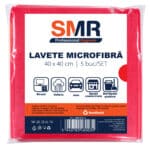 Lavete din microfibră roșii 40×40 cm, set 5 bucăți | SMR – poza 1