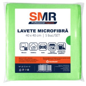 Lavete din microfibră verzi 40×40 cm, set 5 bucăți | SMR – poza 1