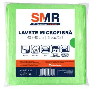 Lavete din microfibră verzi 40×40 cm, set 5 bucăți | SMR – poza 1