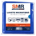 Lavete din microfibră albastre 40×40 cm, set 5 bucăți | SMR – poza 1