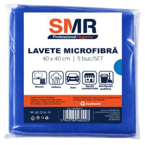 Lavete din microfibră albastre 40×40 cm, set 5 bucăți | SMR – poza 1