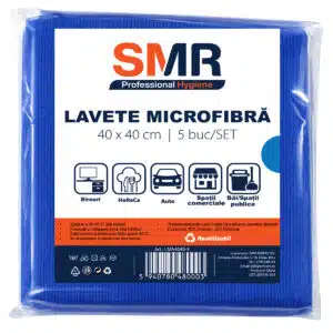 Lavete din microfibră albastre 40×40 cm, set 5 bucăți | SMR – poza 1
