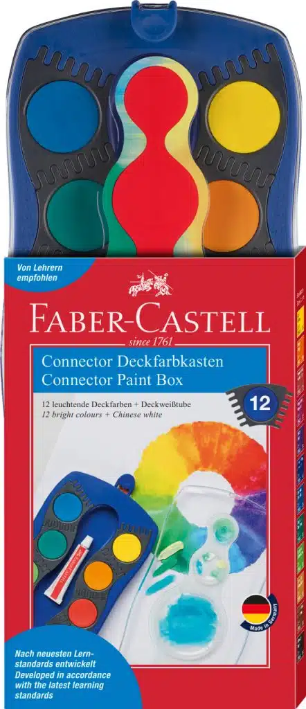 ACUARELE 12 CULORI CONNECTOR ALBASTRE FABER-CASTELL – poza 1