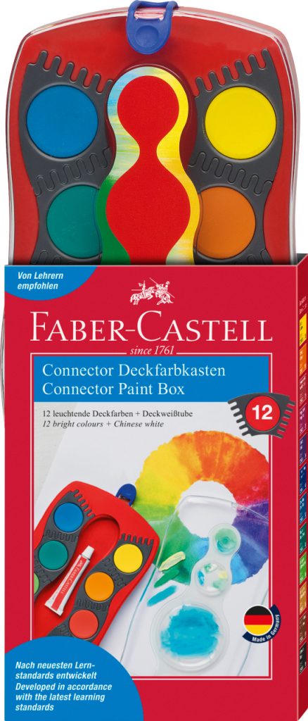 ACUARELE 12 CULORI CONNECTOR ROSU 2022 FABER-CASTELL – poza 1