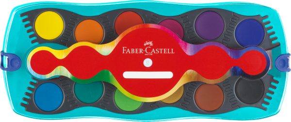 ACUARELE 12 CULORI TURCOAZ CONNECTOR FABER-CASTELL – poza 2
