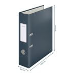 BIBLIORAFT PLASTIFIAT 8CM 180GRADE GRI ANTRACIT COSY LEITZ – poza 3