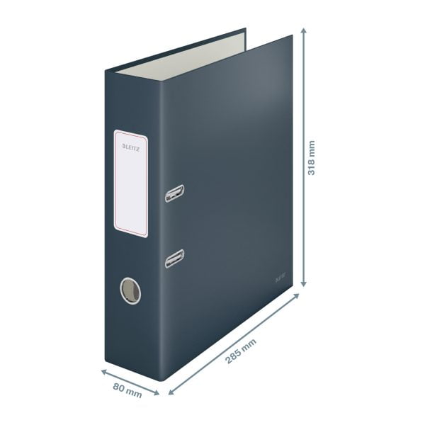 BIBLIORAFT PLASTIFIAT 8CM 180GRADE GRI ANTRACIT COSY LEITZ – poza 3