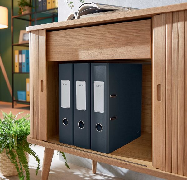 BIBLIORAFT PLASTIFIAT 8CM 180GRADE GRI ANTRACIT COSY LEITZ – poza 4