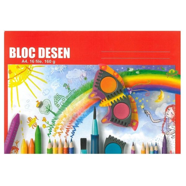 BLOC DESEN A4 160G 16 COLI POLICROMIE – poza 1