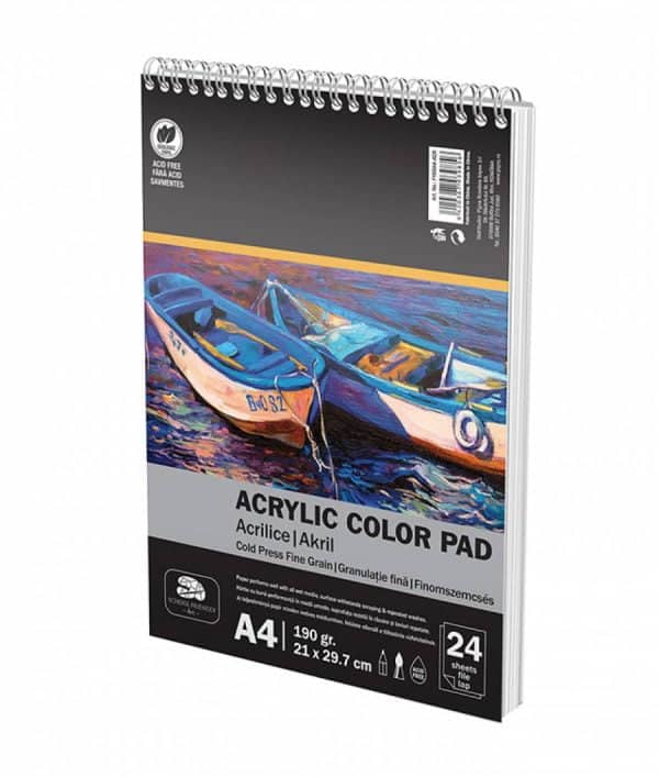 BLOC DESEN A4 CULORI ACRILICE 190G 24F PIGNA – poza 1