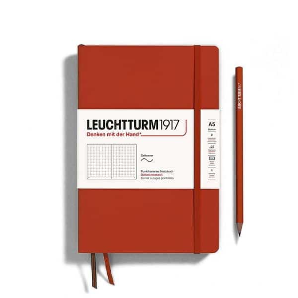 CAIET A5 PUNCTAT COP. FLEXIBILA ROSU INCHIS LEUCHTTURM – poza 1