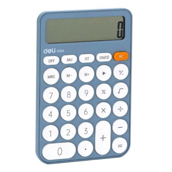 CALCULATOR BIROU 12DIG PLASTIC FASHION EM124 BLEU DELI – poza 2