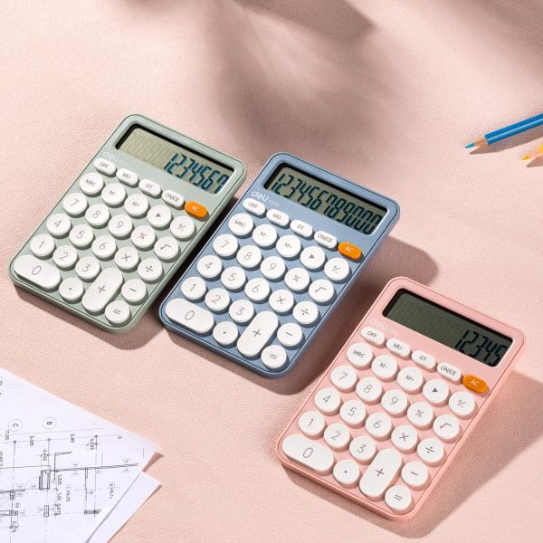 CALCULATOR BIROU 12DIG PLASTIC FASHION EM124 ROZ DELI – poza 4