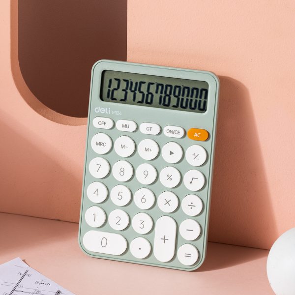 CALCULATOR BIROU 12DIG PLASTIC FASHION EM124 VERNIL DELI – poza 3